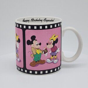 Applause Walt Disney Birthday Mug Mickey and Minnie Birthday Cupcake VTG 1988 3.
